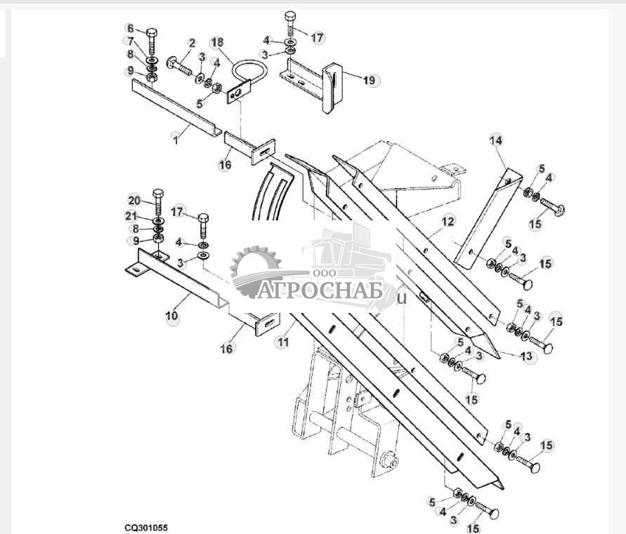 Щитки привода соломоизмельчителя 